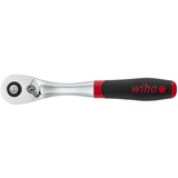 Wiha Carraca reversible 3/8", botón pulsador y seguro de bolas negro/Rojo