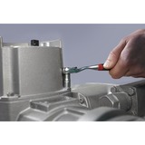 Wiha Carraca reversible 3/8", botón pulsador y seguro de bolas negro/Rojo