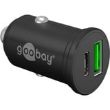 goobay Cargador rápido para coche Dual USB 45 vatios, PD negro