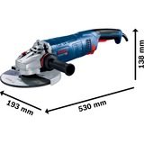 Bosch GWS 24-230 PZ Professional amoladora angular 23 cm 650 RPM 2400 W 5,9 kg azul, 650 RPM, 23 cm, Corriente alterna, 5,9 kg