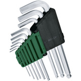 Bosch Juego de llaves Allen, 9 piezas, Destornillador verde/Negro