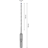 Bosch SDS plus-7X 1 pieza(s), Taladro Martillo perforador, 3,5 mm, 165 mm, Ladrillo, Concreto, Hormigón duro, Piedra natural, Arenisca, Piedra, 10 cm, SDS Plus