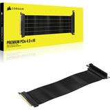 Corsair Cable de extensión PCIe 4.0 x16 de 90° Premium, Cable alargador negro