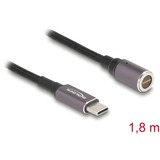 DeLOCK Cable de carga USB-C para portátil > conector magnético de 8 pines antracita/Negro