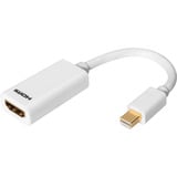 Digitus Adaptador / Convertidor Mini DisplayPort a HDMI blanco
