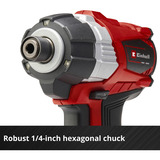 EINHELL TE-CI 18 Li atornillador de impacto inalámbrico sin escobillas, Tornillo de percusión rojo/Negro, No incluye cargador ni batería, 1,07 kg