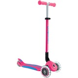 GLOBBER Primo Foldable Plus Lights, Vespa rosa neón/Celeste