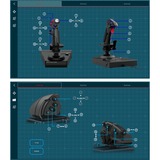 HORI HPC-045U, Hotas (mando más palanca de control) negro