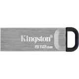 Kingston DataTraveler Unidad Flash USB Kyson de 512 GB, Lápiz USB plateado, 512 GB, USB tipo A, 3.2 Gen 1 (3.1 Gen 1), 200 MB/s, Sin tapa, Plata