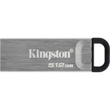 Kingston DataTraveler Unidad Flash USB Kyson de 512 GB, Lápiz USB plateado, 512 GB, USB tipo A, 3.2 Gen 1 (3.1 Gen 1), 200 MB/s, Sin tapa, Plata
