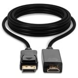 Lindy 36922 adaptador de cable de vídeo 2 m DisplayPort HDMI tipo A (Estándar) Negro negro, 2 m, DisplayPort, HDMI tipo A (Estándar), Macho, Macho, Derecho