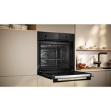 Neff N 30 B2CVG6AK3 horno 71 L Negro negro, Medio, Horno eléctrico, 71 L, 71 L, 50 - 275 °C, Hidrolítica + Pirolítica