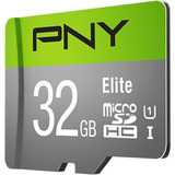 PNY Elite microSD 32 GB, Tarjeta de memoria gris/Verde
