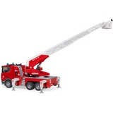 bruder Scania Super 560R camión de bomberos con escalera giratoria, bomba de agua, luz y sonido, Automóvil de construcción 