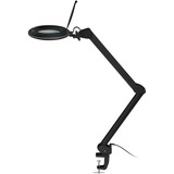 goobay Lámpara lupa LED con pinza 10W, Luz de LED negro