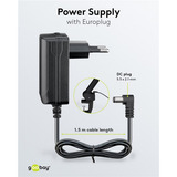 goobay Lámpara lupa LED con pinza 10W, Luz de LED negro
