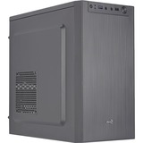 Aerocool CS108BKV1 Caja PC Compacta Micro ATX Aluminio Pulido Ventilador 80cm Negro, Cajas de torre negro, Mini Tower, PC, Negro, micro ATX, Mini-ITX, ABS, SPCC, 15,1 cm