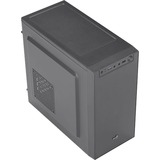 Aerocool CS108BKV1 Caja PC Compacta Micro ATX Aluminio Pulido Ventilador 80cm Negro, Cajas de torre negro, Mini Tower, PC, Negro, micro ATX, Mini-ITX, ABS, SPCC, 15,1 cm