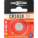 Ansmann Lithium CR 1616, 3 V Battery Batería de un solo uso Ión de litio plateado, 3 V Battery, Batería de un solo uso, Ión de litio, 3 V, 1 pieza(s), CR 1616