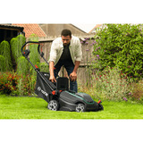 Bosch Cortacésped a batería Rotak18V2-43, 36 voltios (2x18V) + cuchilla + enchufe de mulching verde/Negro