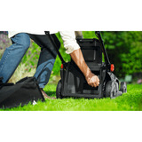 Bosch Cortacésped a batería Rotak18V2-43, 36 voltios (2x18V) + cuchilla + enchufe de mulching verde/Negro