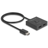 DeLOCK Conmutador HDMI 2 > 1 bidireccional 8K negro