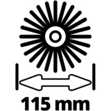 EINHELL 3424120 accesorio para herramienta manual de jardinería Cepillar Negro Nylon, Cepillo Cepillar, Negro, Nylon, 1400 RPM, 11,5 cm, 750 g