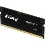 Kingston FURY FURY 16 GB 5600 MT/s DDR5 CL40 SODIMM Impact PnP, Memoria RAM negro, 16 GB, 1 x 16 GB, DDR5, 262-pin SO-DIMM