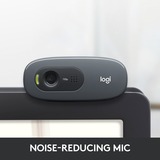 Logitech C270 HD cámara web 3 MP 1280 x 720 Pixeles USB Gris, Gris Oscuro, Webcam negro, 3 MP, 1280 x 720 Pixeles, 30 pps, 720p, 55°, USB