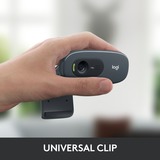 Logitech C270 HD cámara web 3 MP 1280 x 720 Pixeles USB Gris, Gris Oscuro, Webcam negro, 3 MP, 1280 x 720 Pixeles, 30 pps, 720p, 55°, USB