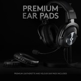 Logitech PRO X Auriculares Diadema Conector de 3,5 mm Negro, Auriculares para gaming negro, Auriculares, Diadema, Juego, Negro, Binaural, 2 m