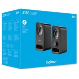 Logitech Z150 Negro Alámbrico 3 W, Altavoces de PC negro, 2.0 canales, Alámbrico, 3 W, Negro