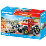 PLAYMOBIL Action Heroes Camión de bomberos, Juegos de construcción 