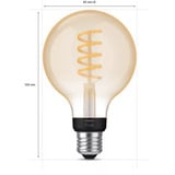 Philips Hue Hue White Ambiance E27 Filament Lámpara E27 Globo 550 lm, Lámpara LED 