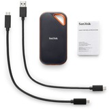 SanDisk Extreme PRO Portable 1000 GB Negro, Unidad de estado sólido negro/Naranja, 1000 GB, USB Tipo C, 3.2 Gen 2 (3.1 Gen 2), 2000 MB/s, Protección mediante contraseña, Negro