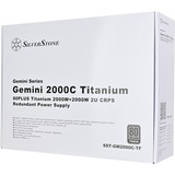SilverStone Gemini 2000C Titanium, Fuente de alimentación de PC plateado