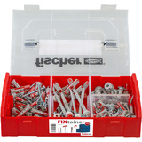 fischer FixTainer - DuoLine + tornillo, Pasador gris claro/Rojo