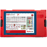 fischer FixTainer - DuoLine + tornillo, Pasador gris claro/Rojo