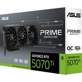 ASUS Prime -RTX5070TI-O16G NVIDIA GeForce RTX 5070 Ti 16 GB GDDR7, Tarjeta gráfica GeForce RTX 5070 Ti, 16 GB, GDDR7, 256 bit, 7680 x 4320 Pixeles, PCI Express 5.0