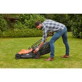 BLACK+DECKER BEMW481BH cortadora de césped Cortacésped manual Corriente alterna Negro, Naranja naranja/Negro, Cortacésped manual, 800 m², 42 cm, 2 cm, 7 cm, 50 L