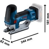 Bosch GST 18V-155 SC Professional, 06015B0002, Sierra de calar azul/Negro