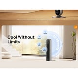 DREO Ventilador de torre y calefactor 806S, Termoventiladores plateado/Negro