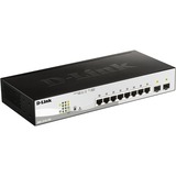 D-Link DGS-1210-10P Gestionado L2 Gigabit Ethernet (10/100/1000) Energía sobre Ethernet (PoE) 1U Negro, Interruptor/Conmutador gris/Negro, Gestionado, L2, Gigabit Ethernet (10/100/1000), Energía sobre Ethernet (PoE), Montaje en rack, 1U
