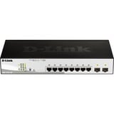 D-Link DGS-1210-10P Gestionado L2 Gigabit Ethernet (10/100/1000) Energía sobre Ethernet (PoE) 1U Negro, Interruptor/Conmutador gris/Negro, Gestionado, L2, Gigabit Ethernet (10/100/1000), Energía sobre Ethernet (PoE), Montaje en rack, 1U