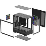 DeepCool R-CG380-BKAGM3-G, Cajas de torre negro