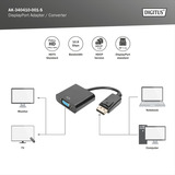 Digitus Adaptador / Convertidor DisplayPort negro