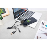 Digitus Cable de carga 3 en 1, USB-A 2.0 > Lightning + USB-C + Micro-USB negro