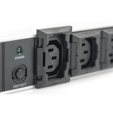 Digitus Regleta de enchufes 19" C13 con perfil de aluminio, 10 salidas, 1U negro/Aluminio