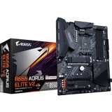 GIGABYTE B550 AORUS ELITE V2 Placa base - Procesadores AMD Ryzen 5000, VRM de 12+2 fases, hasta 4733 MHz DDR4, 1xPCIe 4.0 + 1xPCIe 3.0 M.2, LAN 2.5GbE, USB 3.2 Gen 2 gris oscuro, VRM de 12+2 fases, hasta 4733 MHz DDR4, 1xPCIe 4.0 + 1xPCIe 3.0 M.2, LAN 2.5GbE, USB 3.2 Gen 2, AMD, Zócalo AM4, AMD Ryzen 3000 Series, AMD Ryzen 4000 Series, AMD Ryzen 5000 Series, Zócalo AM4, DDR4-SDRAM, 128 GB