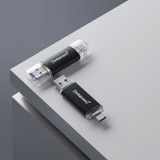 Intenso Twist Line 256 GB, Lápiz USB antracita/Transparente